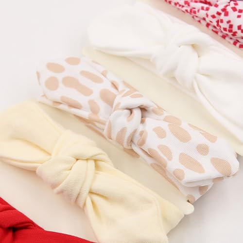 Baby Headbands Soft Stretchy Baby Girl Bows Newborn Infant Toddler Headwrap Hair Accessories - color: Red
