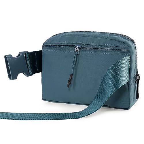 ODODOS Unisex Mini Belt Bag with Adjustable Strap Small Fanny Pack for Workout Running Traveling Hiking, Blue - color: Blue