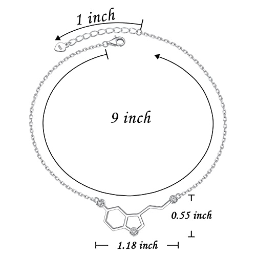 Anklets for Women S925 Sterling Silver Adjustable Beach Foot Ankle Bracelet Jewelry Gifts - style: Serotonin