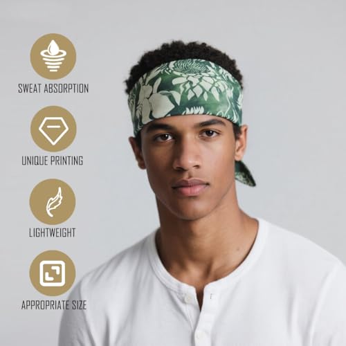 Large Cotton Bandana Lightweight Head Hair Scarf Headbands Wraps Cover Handkerchiefs for Women Men 25 x 25 inch - color: Rt13