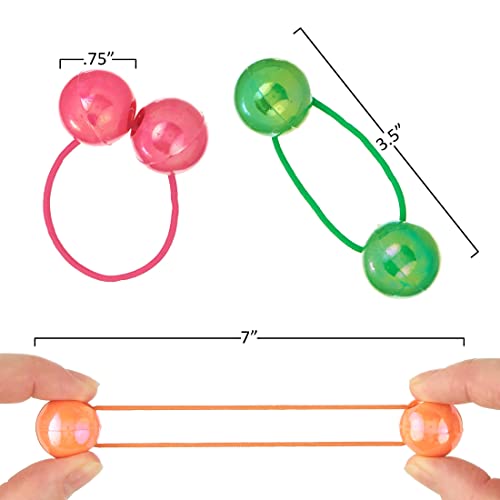 16pc Neon Ponytail Ball Hair Tie Set - Elastic Hair Accessories for Girls | Elastic Hair Accessories for Girls, Toddlers & Kids. Durable Secure Stretch. Fun Colorful Hair Elastics for Kids/Girls - color: Neon