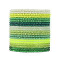 Boho Stackable Seed Beaded Bracelets for Women 18-20Pcs Colorful Handmade Multilayered Rice Bead Bracelet Set Summer Beach Bohemian Jewelry Gift - color: A-Green