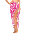 SHU-SHI Sarong Wraps for Women Long Beach Cover ups Pareo Bathing Suit Wrap Skirt Mandala Sarongs Coverup - color: Red/Pink/White
