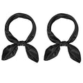 American Trends Women Silk Feeling Scarf Satin Head Scarves Square Wrap Neck Scarf Lightweight Silk Like Bandana - color: Z 2 Pack Black
