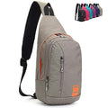 Peicees Small Sling Backpack Waterproof Unisex Shoulder Bag Chest Crossbody Daypack - color: 2_gray, size: Small