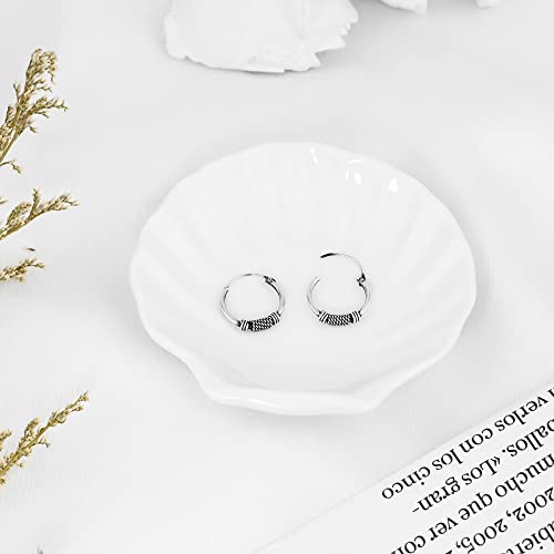 AeraVida Unique Bali Chic Tribal Coil and Ball Sterling Silver Hoop Earrings | Artistic Boho-Inspired Lightweight Jewelry for Women - style: Style3
