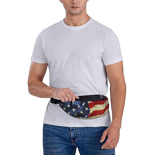 American Flag Patriotic Fashion Casual Fanny Pack Waist Bag Men Women Adjustable Belt Waist Bag For Travel Hiking Cycling Running Festival Carnival - color: Black3