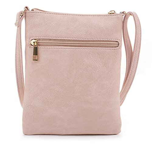DELUXITY Crossbody Purse Bag Shoulder Bag Multi Pocket Zipper Purse - color: Mint