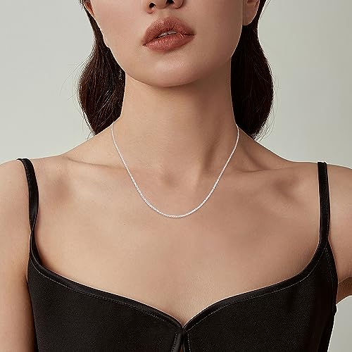 Gacimy 925 Sterling Silver Rope Chain for Women Men, 1.2mm 1.5mm 1.8mm Width 16 18 20 22 24 Inches Length - size: 16 Inches, style: 1.5MM-Width