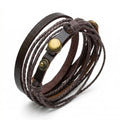 Leather Bracelet for Women and Men Handmade Vintage Adjustable Wrap Wrist Layered Fashion Accessory Unique Durable Stylish Everyday Unisex