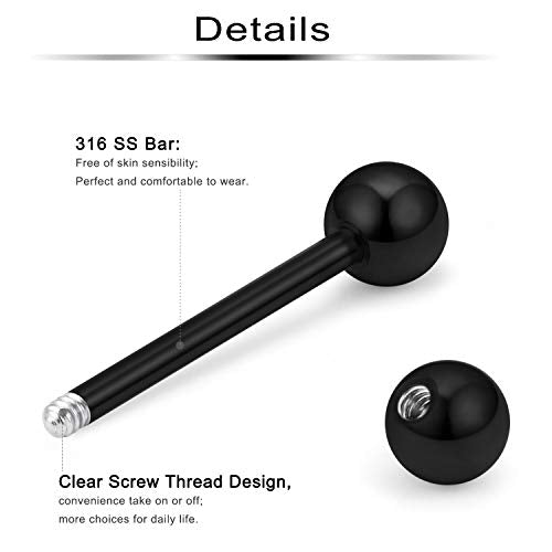 16Pcs Nipple Piercing Jewelry 14G Surgical Steel Nipple Rings Hoop Rings Retainer Piercing Jewelry for Women Men 14MM (9/16 Inch) - color: B:8 pairs/black