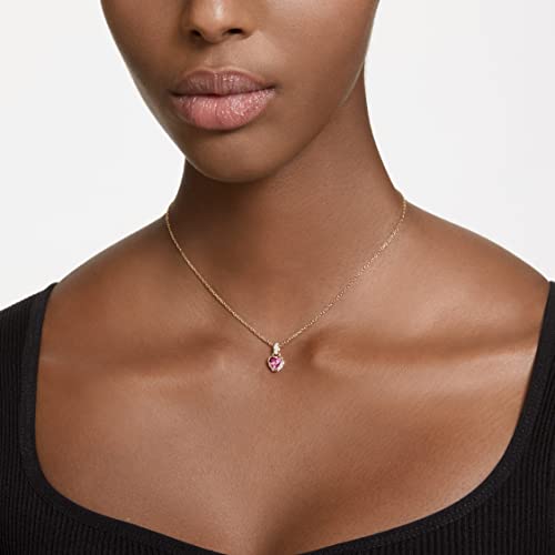Swarovski Chroma Crystal Earring Collection, Gold Tone Finish Setting - color: Red Crystal Heart Shaped