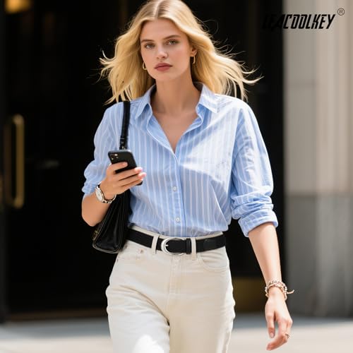 LEACOOLKEY Stretchy Braided Golf Belt for Women Elastic Woven Belts Unisex Elastic Fabric Belt for Jeans Pants - color: Black/Silver Buckle, size: Fit waist size below 27"