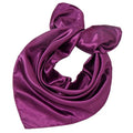 Hioyiwse Satin Square Scarf for Women Solid Color Emulation Silk Handkerchief Hair Ribbon Headband Handbag Purse - color: D11-modena(23.6*23.6inch)