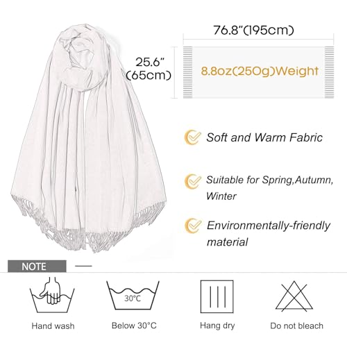 FURTALK Pashmina Shawl Wraps for Women Evening Dresses Blanket Scarves Fashion Scarf Wedding Gifts - color: 11-blush Pink
