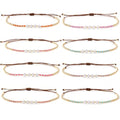 Colorful Stackable Rice Small Mini Seed Beaded Bracelets Set For Women, Handmade Dainty Boho Gold Glass Stretch Accessories Jewelry,Summer Beach Party Daily Friendship Gift - color: 8Pcs Pearl Adjustable