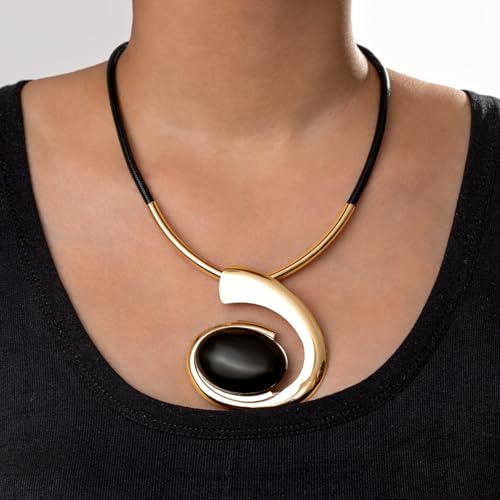 Open Teardrop Hollow Pendant Long Cord Necklace For Women Statement Minimalist Boho Chic Adjustable Two Colors Gold Color Silver Color - color: Gold A