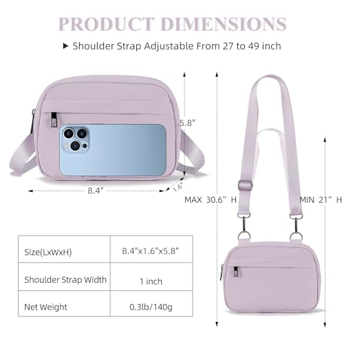 MAXTOP Small Crossbody Bags for Women Belt Bag Fanny Pack with Adjustable Strap - color: Lavender Purple, style: Small Crossbody Bag