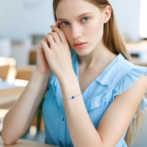 YAFEINI Ankle Bracelets for Women Sterling Silver Mermaid Turtle Ladybug Butterfly Moon Star Pineapple Anklet Link Chain Anklets Jewelry Gifts for Women - style: Silver Turtle Bracelet