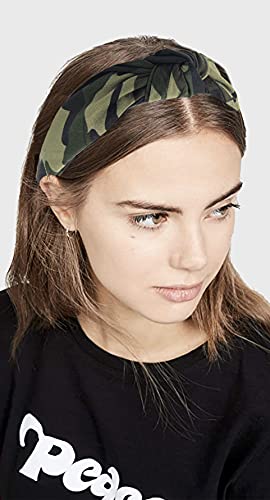 Head bands Adult Women, Army Headbands for Women Wearable All Day. Knotted Headband for Women Green Camo is Chic. Womens Top Knot Fashion Designer is Unique band for Girl Hair - color: Camo Army Green
