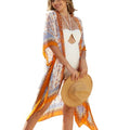 Kimonos for Women Casual Swimsuit Coverup Lightweight Boho Kimono Cardigans for Summer - color: Beige Yellow Paisley