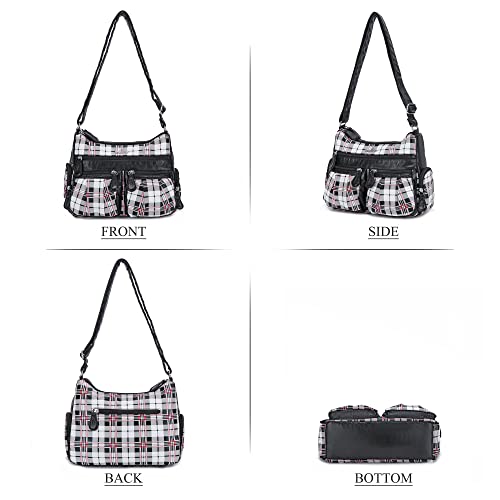 Angel Kiss Crossbody Bags for Women, Ladies Shoulder Handbags and Purses Medium Faux Leather Pocketbooks | Ladies - color: 23white/Black