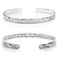 Carviell Bracelet - Gifts for Women – Inspirational, Friendship, Love, Mom, Daughter, Sister, Christian, Graduation, Memorial & Wedding Gifts – 100+ Phrases – Stainless Steel, Gift-Ready - style: MOM'S Gift - I'll love you forever, I'll like you for alway