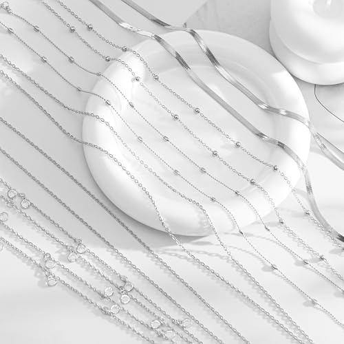 8Pcs Waist Chain 18K Gold Plated Belly Belt Chains Sexy Bikini Summer Beach Satellite Beaded Sequin Snake Layered Coin CZ Body Chain Jewelry Accessories for Women Gold Silver Tone Adjustable - color: Silver