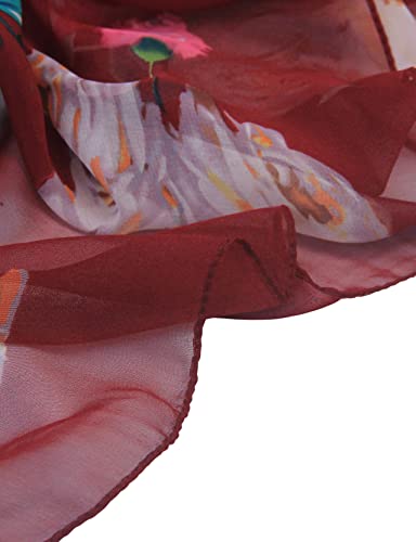 PANTONIGHT Long Chiffon Fashion Scarf Lightweight Chiffon Sheer for women - color: No.780