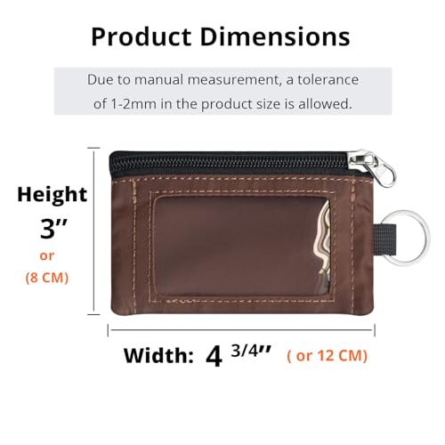 RFID Blocking Travel Wallet with Adjustable Lanyard, Small Nylon Zipper Pouch and Badge Holder for ID, Credit Cards, Cash, Keys, Commuters (Coffee) - color: Coffee
