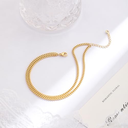 VIROMY Gold Ankle Bracelets for Women - Layered Anklets for Women Waterproof Beach Jewelry Gifts - color: Anklet C-Gold