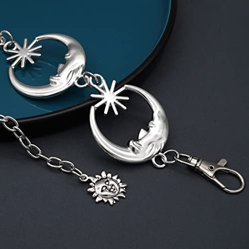 Metal Waist Chain Body Belly Belt Chains Jewelry Accessories for Women - color: Moon Silver, size: S: 41.3 in