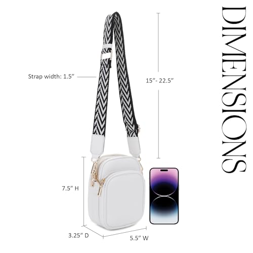 Mali+Lili, Josie Triple Zip Crossbody Bag - color: Webbing_white