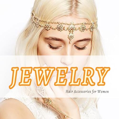 Golden Rhinestone Head Chain for Women Boho Pearl Headpiece Wedding Elastic Jewelry Headband