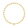 Aobei Pearl 18K Gold Plated Paperclip Chain Choker Satellite Chain Freshwater Cultured Biwa Pearl Pendant Necklace Dainty Turquoise Jewelry for Women - color: 18K Gold Plated Knot Chain