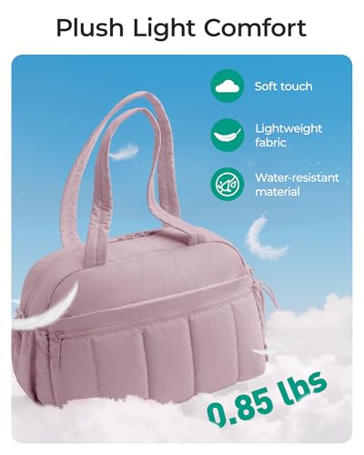 BAGSMART Gym Bag for Women, Duffle Bag for Travel with Wet Pocket, Lightweight Carry on Weekender Duffel, Water Resistant - color: Orchid Purple, size: Medium