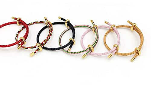 Caiyao Unisex Steel Rope Bracelet Couple Bracelet Simplicity Fashion Titanium Buckle Adjustable Wire Rope Bracelet for Women Men Jewelry Gift - color: gold