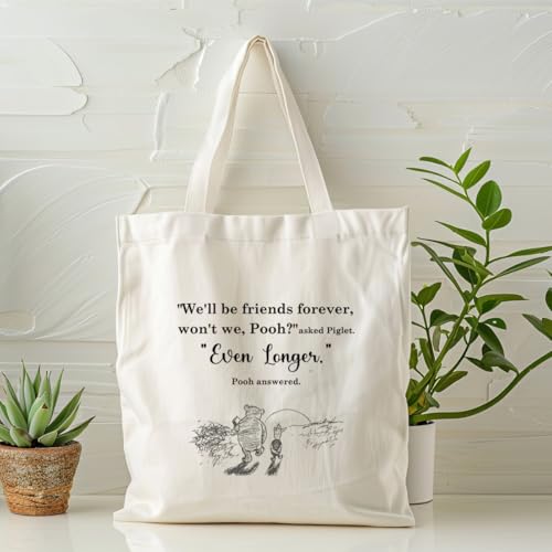Canvas Tote Bag Aesthetic for Women,Reusable Canvas Cute Shoulder Bag for Grocery, Shopping, Beach & Daily Use - color: Bear 2