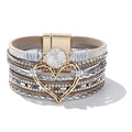 Long tiantian Boho Leather Wrap Bracelets Gifts Trendy Stuff Layered Bangles Bracelets for Women Modern Stackable Infinity Bracelets Bohemian Jewelry Gifts for Women Birthday Gifts - color: B1:bracelets for Women Trendy(gold Heart)