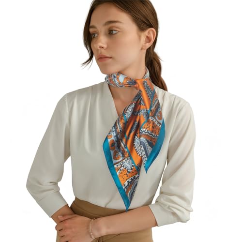 RIIQIICHY Women Head Hair Scarf Like Satin Silk Scarf Sleeping Hair Wrapping Night 27.5" - color: C007