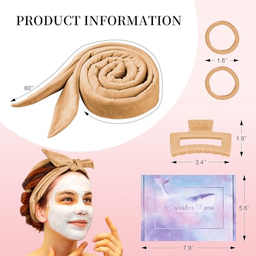 Heatless 60" Extra Long Soft Hair Curlers to Sleep In, No Heat Curling Headband Hair Rollers (Khaki) - color: Khaki