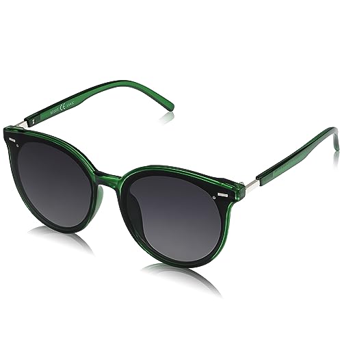 SOJOS Sunglasses Womens Trendy 2025 Classic Round Retro Vintage Shades Large Frame Sunnies SJ2067 - color: Green