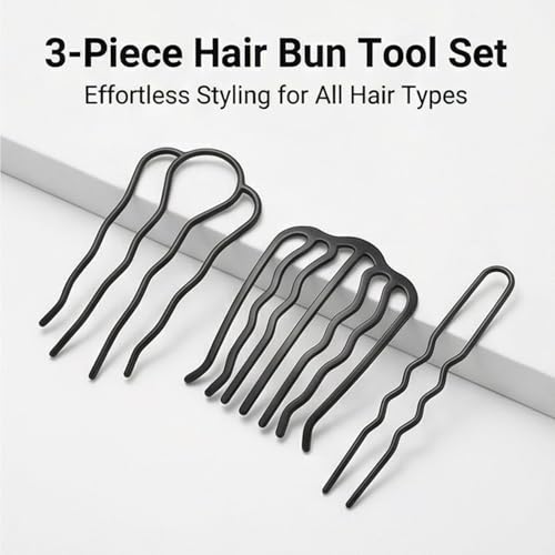 Elegant Hair Fork for Women, Updo Hair Pin for Thick Hair, Decorative Bun Holder Clip, Modern Hair Stick for Chignon and Twist