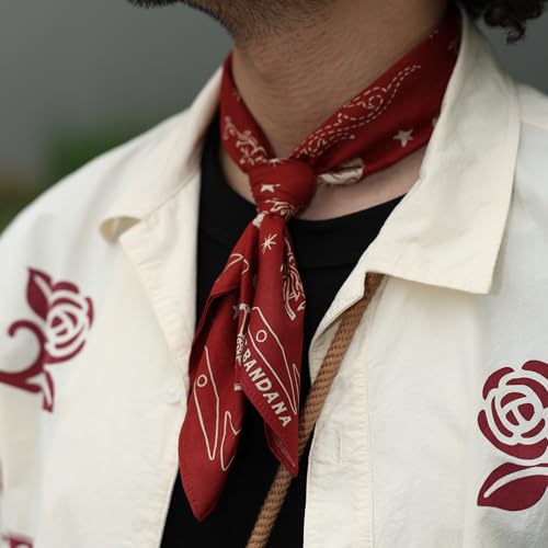 22"x22" Multi-Purpose 100% Cotton Bandana Face Mask(3-Pack) - color: Cowboy Assorted