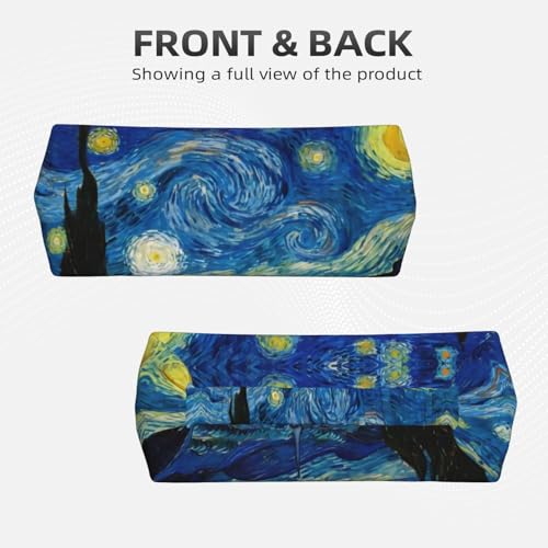 Black and Gold Swirl Liquid Ink Marble Workout Headbands Fashion Sports Sweatbands Yoga Hairbands for Fitness Athletic Non Slip Wicking Headscarf for Men Womens Girls Summer Accessories Elastic Bands - color: The Starry Night Van Gogh