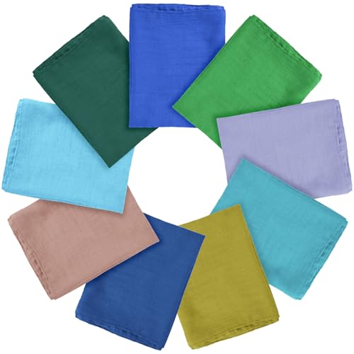 Patelai 9 Pieces Women's Cotton Scarves Lady Light Soft Fashion Solid Scarf Wrap Shawl, Candy Color - color: Fresh