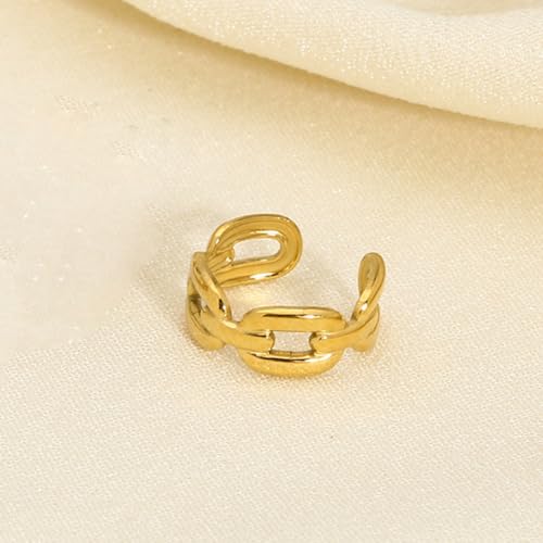 Ear Cuffs Non Piercing 14K Gold Plated Ear Cuff Earrings for Women Trendy Clip on Cartilage Earring Stacks Non Pierced Adjustable Fake Earrings Set Jewelry - color: B2:gold ear cuff 4pcs