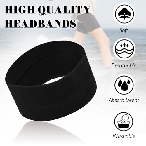 Zkptops 6Pcs Headbands for Women Non Slip Extra Wide Sport Headbands Soft Wide Hair Bands for Girls Elastic Fabric Sweat Hair Warp Workout Yoga Running Daily Hairs Accessories(Black White Gray Beige) - color: TH 6PCS Colorful