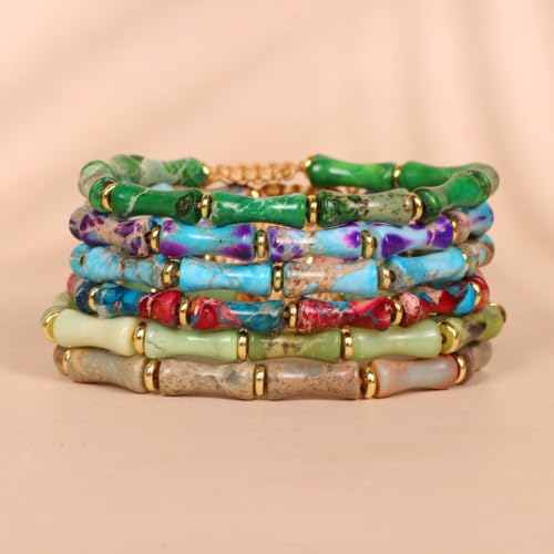 7 Chakra Bracelet Bohemian Handmade Leather Wrap Healing Protection Natural Stone Yoga Beaded Bracelets Boho Friendship Jewelry - color: Green