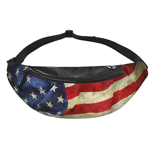 American Flag Patriotic Fashion Casual Fanny Pack Waist Bag Men Women Adjustable Belt Waist Bag For Travel Hiking Cycling Running Festival Carnival - color: Black3